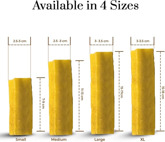 Dogsee Himalayan Yak Milk Dog Chews with Turmeric (Large - 1 Chew) | Help Alleviate Joint Pain | No Rawhide | Calming Dental Chews for Dogs