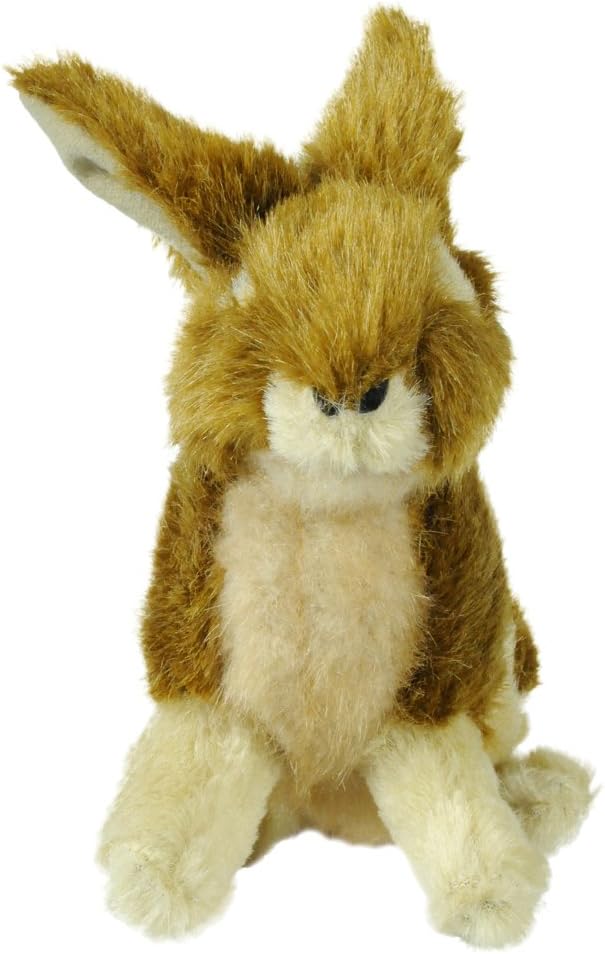 Hyper Pet Wildlife Critters Rabbit Plush Dog Toy with Squeaker, Brown