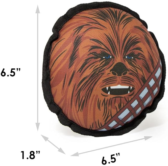 Buckle-Down Dog Toy, Star Wars, Ballistic Squeaker Chewbacca Face