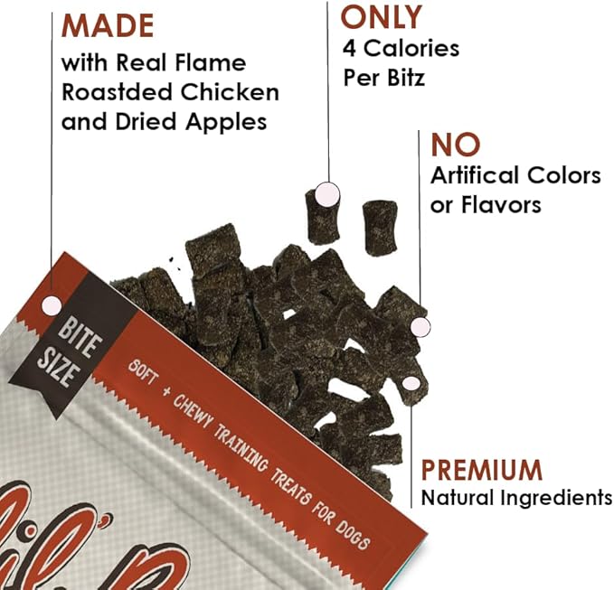 Lil' Bitz training Treats for Dogs and Cats (3 Pack, All Dog Sizes - Hickory Smoked Beef)