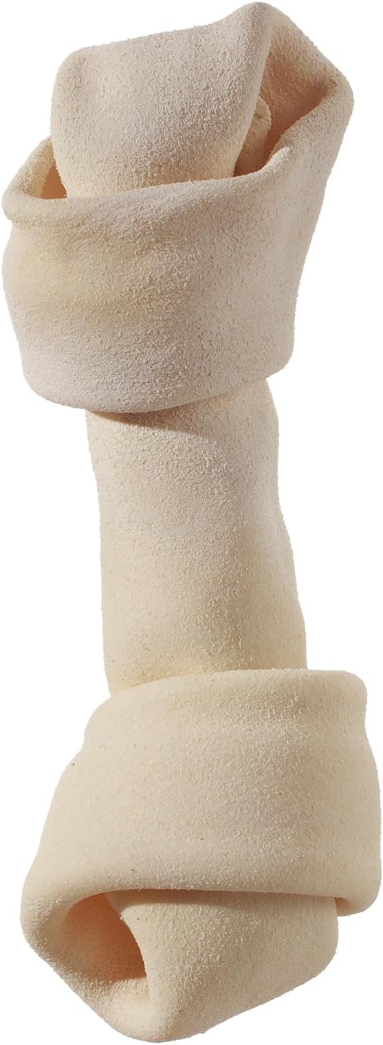 Flavored Rawhide Bones Assortment for Dogs, Long Lasting Dog Chews, Beef, Natural and Chicken Flavored Dog Chew Treats Knotted Bones 4”-5” (Pack of 6) (Item 50872)