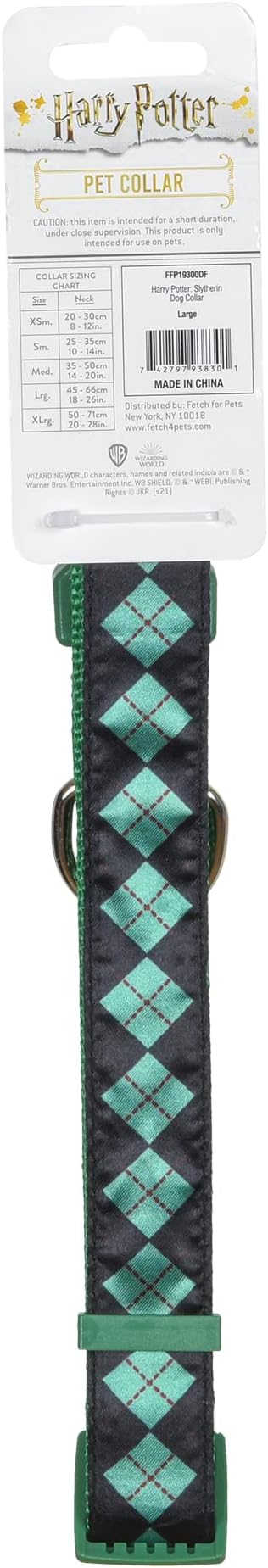 Harry Potter Slytherin Dog Collar in Size Medium| Medium Dog Collar, Harry Potter Dog Collar | Harry Potter Dog Apparel & Accessories for Hogwarts Houses, Slytherin