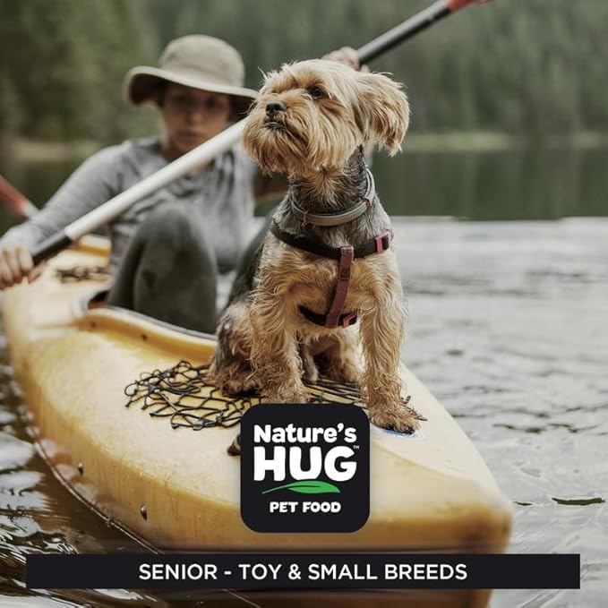 Nature's HUG Toy and Small Breed Senior Dry Dog Food, 5 lb., Non-GMO, Low Calorie Weight Management Support, Hypoallergenic and Grain Free, Just Like Chicken Recipe, Ages 10+