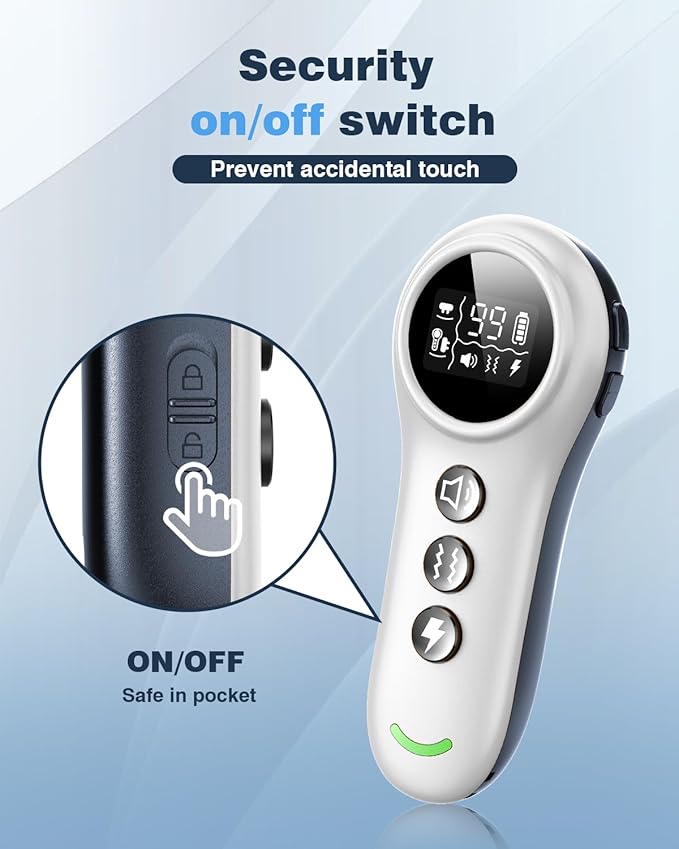 2-in-1 Dog Shock Collar & Dog Bark Collar - Smart Anti Barking Dog Training Collar with 5 Adjustable Sensitivity & 3300FT Remote for All Breeds IP67 Waterproof Rechargeable E-Collar (White)