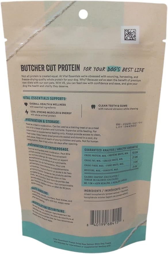 Vital Essentials Freeze-Dried Raw Dog Treats 3 Flavor Variety - (1) Each: Minnows, Salmon Bites, Chicken Breast (1-2.5 Ounces) - Plus Rope Toy and Fun Animal Facts Booklet Bundle
