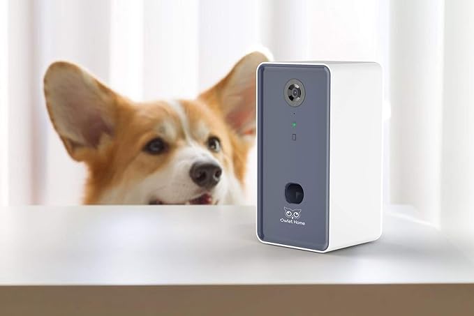 Pet Camera with Treat Dispenser/Tossing for Dogs/Cats, Smart Dog/Cat Camera, Free App, 2.4G & 5G WiFi, 1080P HD Live Video, Auto Night Vision, 2-Way Audio, Motion Alert, No Monthly Fee