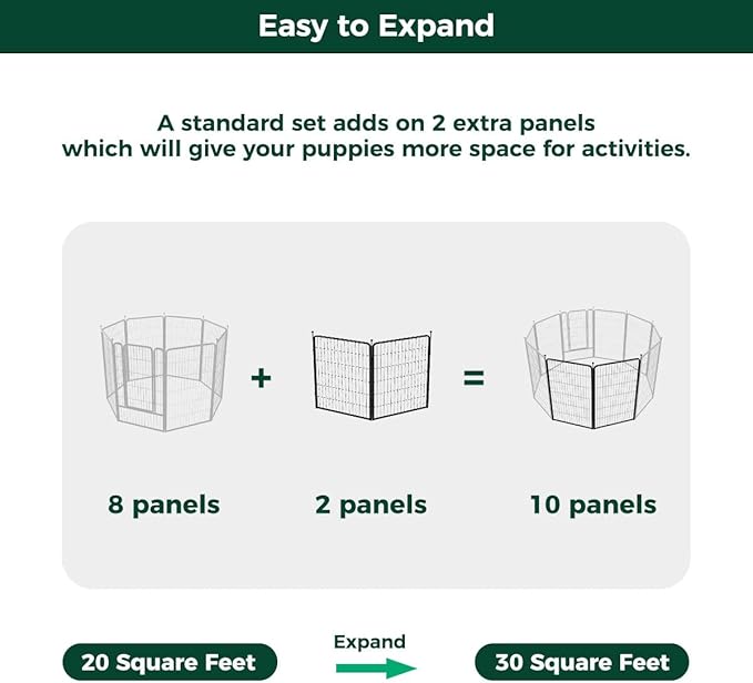 FXW Rollick Dog Playpen for Yard, RV CampingâPatented, 45 inch 2 Panels