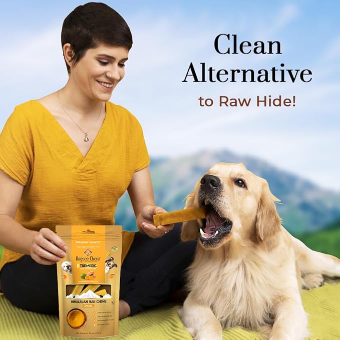 Dogsee Himalayan Yak Cheese Dog Chews with Turmeric (Small - 3 Chews) | Hip & Joint Health Support for Dogs | Rich in Protein & Calcium | Premium Dog Dental Chews