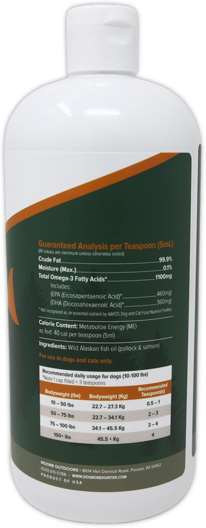 DogBone Wild Alaskan Fish Oil for Dogs 32 oz | Salmon Oil for Dogs | Dog Fish Oil | Omega 3 for Dogs | Dog Joint Supplement | Dogs Vitamins and Supplements | Salmon Oil for Dogs Skin and Coat