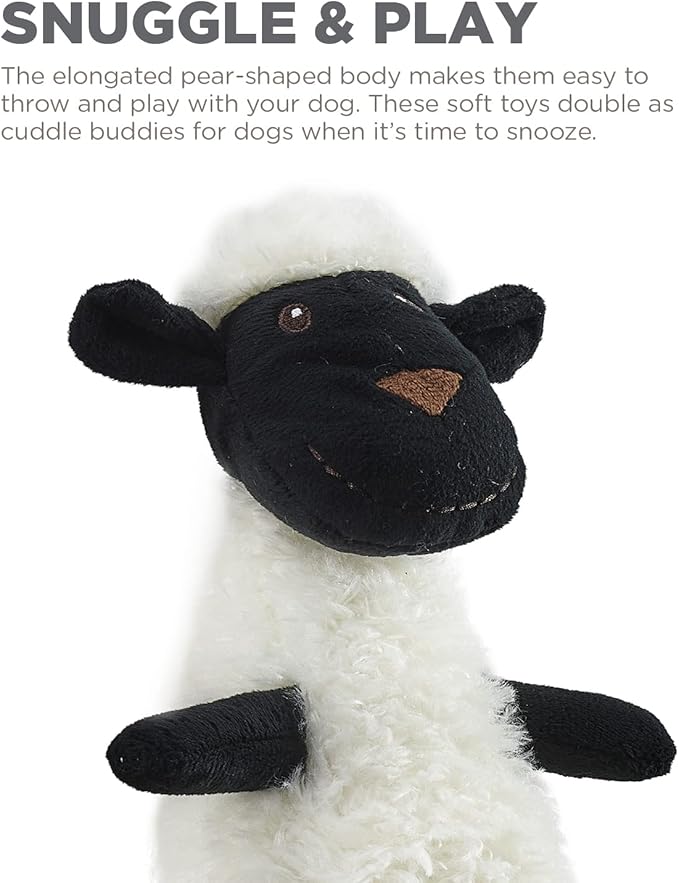 Outward Hound Scruffles Lamb Plush Squeaky Dog Toy, Small