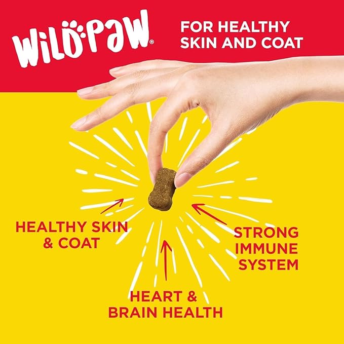 WonderBites for Healthy Skin and Coat - 90 Soft Chews for Dogs - with Wild Alaskan Salmon Oil, Hemp, Vitamins Zinc, C, & E -Skin & Coat Dog Supplement for All Breeds and Sizes