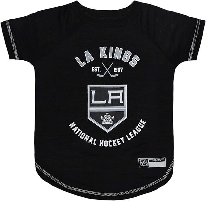 Pets First NHL Los Angeles Kings Tee Shirt for Dogs & Cats, Large. - are You a Hockey Fan? Let Your Pet be an NHL Fan Too!