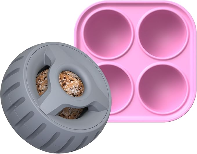Dog Toy, Dogs Toys to Keep Them Busy, Medium Large Dogs Frozen Treat Toy Holder Treat Dispensing Refillable Homemade Freezable Dog Food, Fillable Rubber Dog Toys