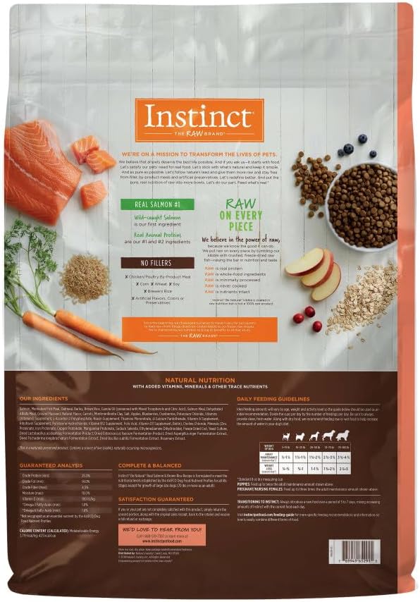 Real Salmon & Brown Rice Recipe Natural Dry Dog Food, 24 lb. Bag