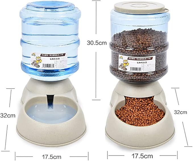 Pet Feeding Solution Automatic Cat & Dog Cafe Feeder and Water Dispenser in Set with Food Scoop - Ito Rocky 6-Meal Automatic Food Dispenser for Small/Middle Puppy and Kitten