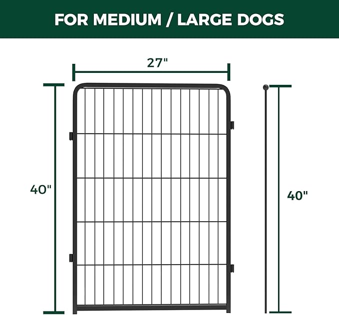FXW Homeplus Dog Playpen Designed for Indoor Use, 40" Height for Large Dogs, BlackāPatented