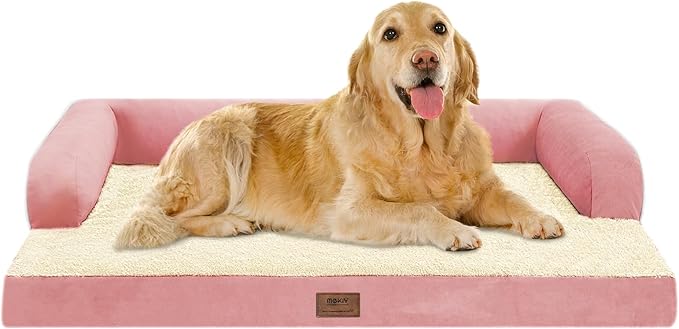 Large Dog Bed Orthopedic Washable Extra XL XLarge Big Dog Bed with Washable Bolster & Memory Foam Couch Sofa - Waterproof with Removable Cover