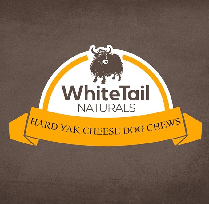 WhiteTail Naturals - Yak Cheese Dog Chews - Long Lasting Tough Dog Bones for Aggressive Chewers & Teething Puppies - All Natural Himalayan Dental Milk Chew Bone (6, Medium)