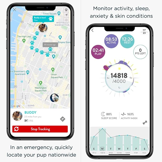 Seresto 8-Month Flea & Tick Prevention Collar for Small Dogs Up to 18 lbs Plus FitBark GPS Dog Tracker | Buy Together and Get Free 1-Year GPS Subscription ($255.33 Value)