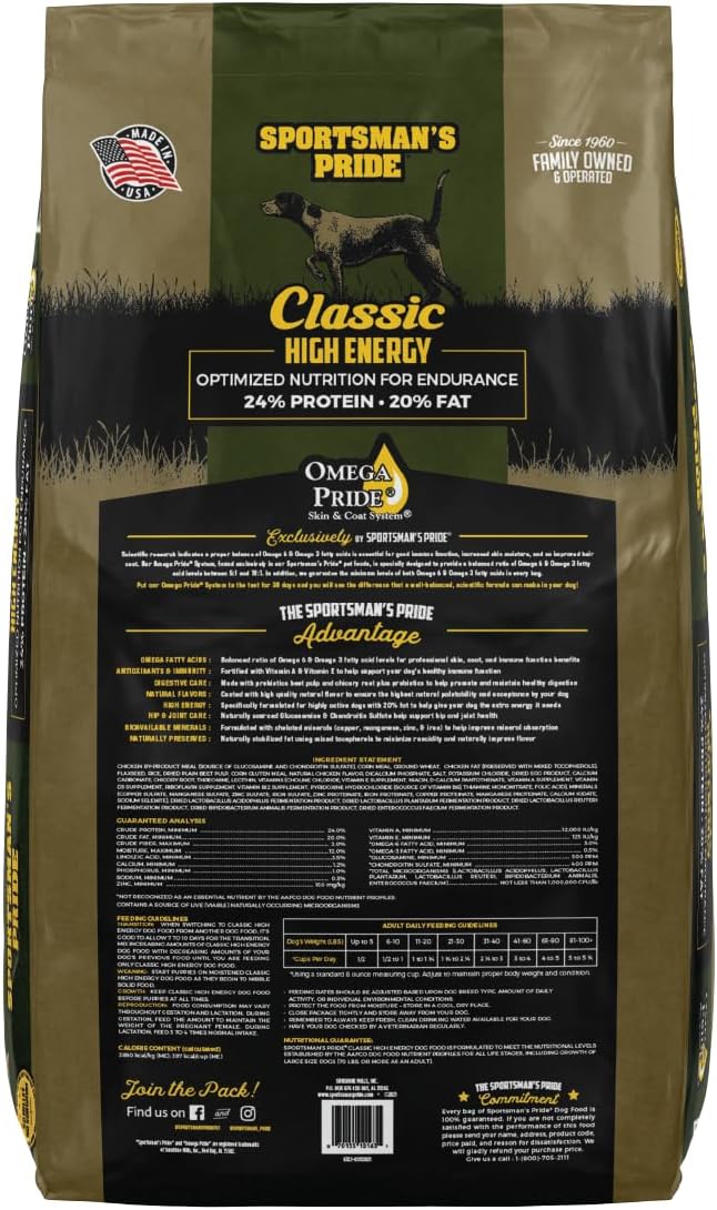 Classic 24/20 High Energy Dry Dog Food, 40-lb Bag