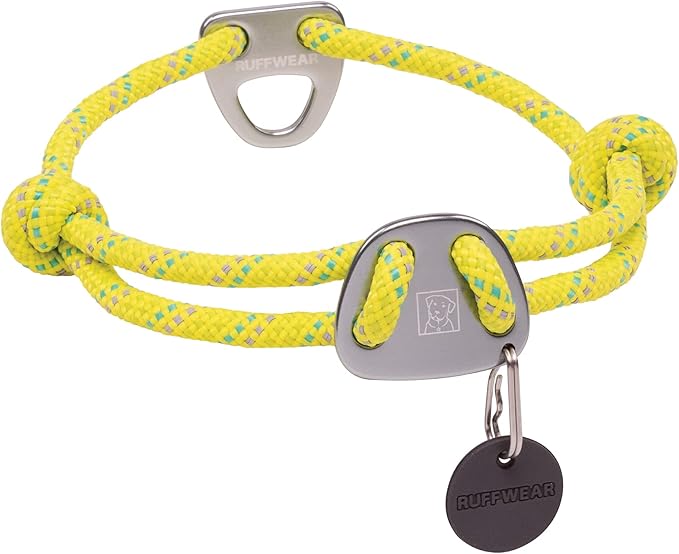 Ruffwear, Knot-a-Collar Dog Collar, Climbing Rope Collar for Everyday Use, Lichen Green, 20"-26"