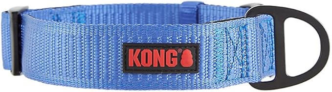 KONG Max HD Ultra Durable Neoprene Padded Dog Collar (Medium, Blue)