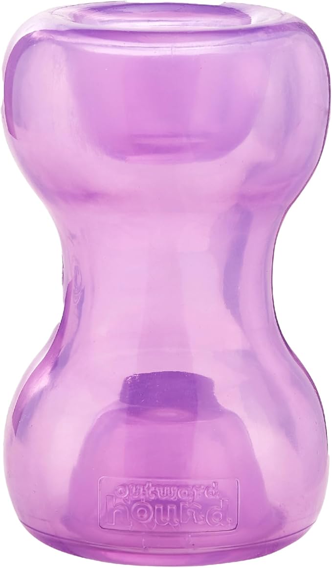 Outward Hound Double Snoop Interactive Treat Stuffer Durable Dog Toy, Dog Treat Toy, Purple