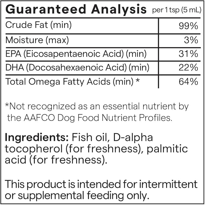 Trace Pet | Omega-3 Drops | Skin and Coat Fish Oil Supplement for Dogs and Cats | All Breeds | 4 fl oz
