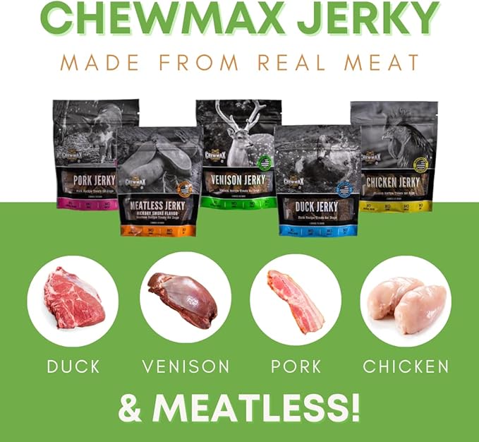 Duck Jerky Dog Treats for Dogs | Rawhide-Free, Made in USA | Healthy, Long-Lasting & Great Tasting Treat | No Artificial Colors, Satisfies Dog's Urge to Chew, 5 oz