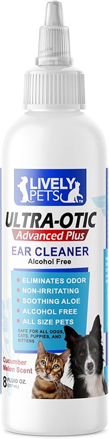 Ulta-Otic Advanced Plus Dog Ear Infection Treatment for Redness, Inflammation, and Itchiness - Vet Strength and Recommended 8 fl oz