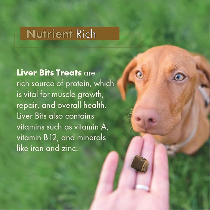 Freeze Dried Premium Training Treats for Dogs - Low Calorie - All Natural - Pure Beef Liver - No Additives or Preservatives - Made in The USA - 16-oz