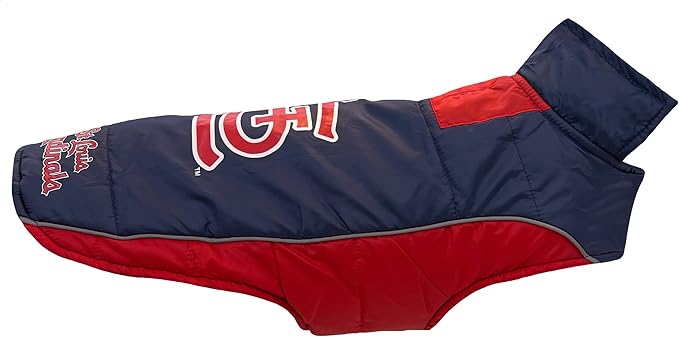 MLB St Louis Cardinals Puffer Vest for Dogs & Cats, Size Large. Warm, Cozy, and Waterproof Dog Coat, for Small and Large Dogs/Cats. Best MLB Licensed PET Warming Sports Jacket