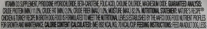 Nature's Recipe Wet Dog Food, Chicken & Turkey Recipe In Broth, 2.75-Ounce Cup (Pack of 24)