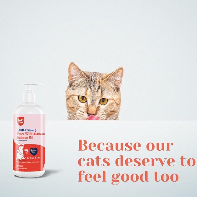 Pure Wild Alaskan Salmon Oil for Dogs and Cats - 8oz, Premium Omega 3 Supplement Fish Oil, Dog Vitamins and Supplements for Skin and Coat, Joint Support, Immune Support and Allergy Relief