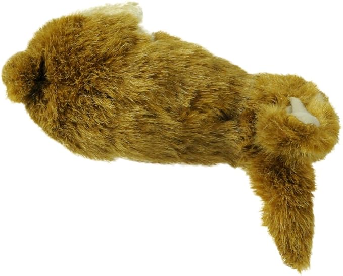 Hyper Pet Wildlife Critters Rabbit Plush Dog Toy with Squeaker, Brown