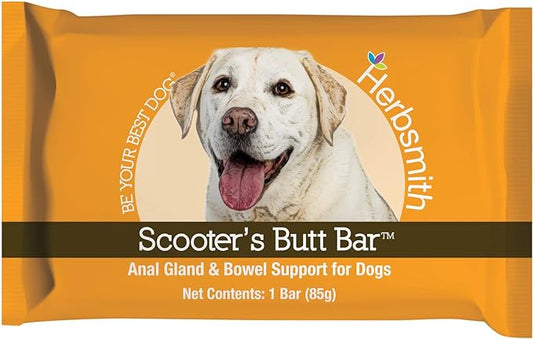 Herbsmith Scooter’s Butt Bars - Anal Gland and Bowel Support with Pumpkin Fiber for Dogs- Digestive Aid for Dogs - Dog Fiber Bars - Large Bar, Large Bar (for Dogs Over 30lbs)