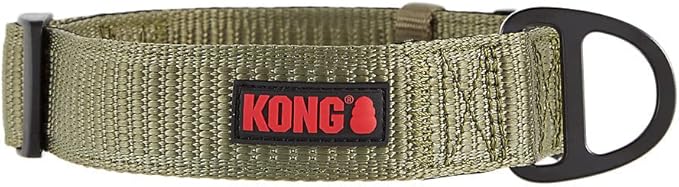 KONG Max HD Ultra Durable Neoprene Padded Dog Collar (Medium, Green)