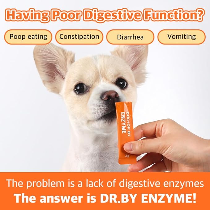 Enzyme for Dogs Digestive Enzyme Supplements for Dogs with Protease, Amylase, Lipase - Promotes Digestion and Improves Nutrient Absorption - 30 Individually Packaged (1 Pack)