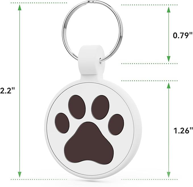 QR Code Cat Tag, Modifiable Pet Online Profile, Multiple Emergency Contact, Scannable QR Code, Instant Location Email alert, Collar Accessories (Medium to Large Breeds - 1.25", White)