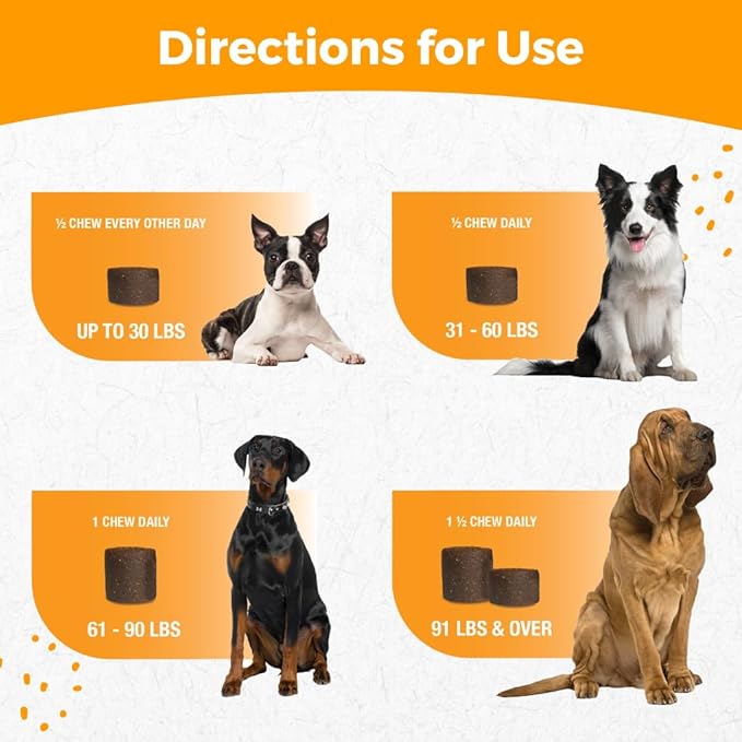 Nootie ProgilityMAX Hip & Joint Supplement for Large Dogs, Maximum Strength Dog Joint Support with Eggshell Membrane, Glucosamine and Chondroitin, 60 count