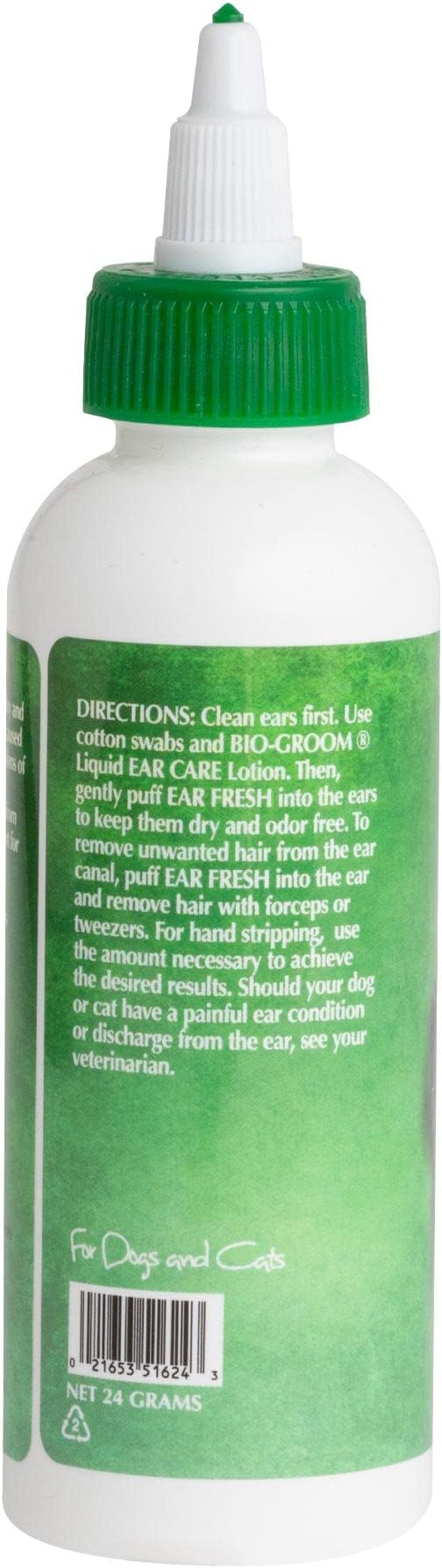 Bio-Groom Ear-Fresh Dog Grooming Ear Powder – Cat & Dog Ear Cleaner, Dog Bathing Supplies, Puppy Wash, Cruelty-Free, Made in USA, Ear Powder for Dogs – 24 g 1-Pack