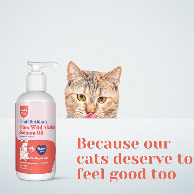 Pure Wild Alaskan Salmon Oil for Dogs and Cats - 16oz, Premium Omega 3 Supplement Fish Oil, Dog Vitamins and Supplements for Skin and Coat, Joint Support, Immune Support and Allergy Relief
