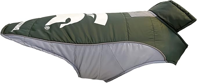 Pets First Collegiate Michigan State Spartans Puffer Vest for Dogs & Cats. Size Medium. Warm, Cozy, and Waterproof Dog Coat, for Small and Large Dogs/Cats.