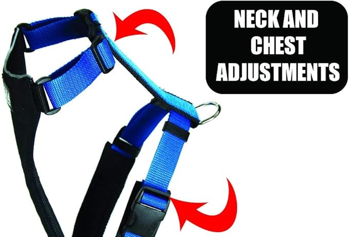 Neewa Running Harness for Small Dogs (X-Small, Black) - Ideal for Walking Easy to Put On and Off - Fits Great French Bulldog - Reflective Stripes for Night Visibility and Soft Padding