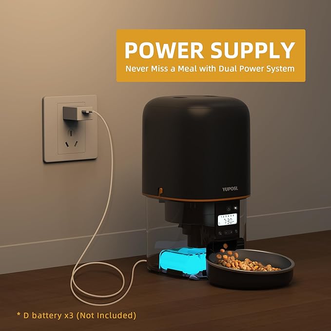 Automatic Cat Feeders - 2L/4L Cat Food Dispenser Easy to Use, Timed Automatic Pet Feeder with Over 180-day Battery Life, 1-6 Meals Dry Food Programmable Portion Control Also for Dogs