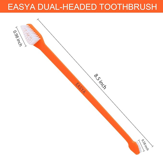 Double Headed Pet Dog Toothbrush for Small Dogs/Soft Bristles Puppy Long Handle Tooth Brush Dogs Teeth Cleaning/Bulk Toothbrushes Dental & Oral Care… (MIXED10)