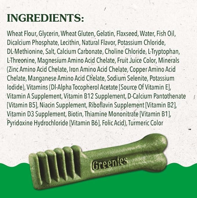 Greenies Puppy Teenie Size Natural Dental Dog Treats, 12 oz. Pack (43 Treats)