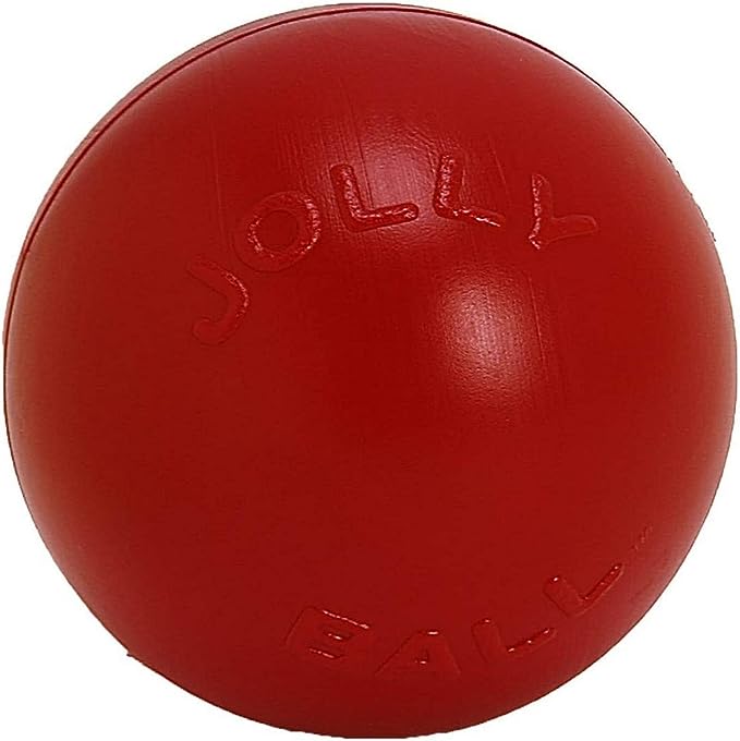 Jolly Pets Push-n-Play Ball Dog Toy, 14 Inches/Extra-Large, Red All Breed Sizes