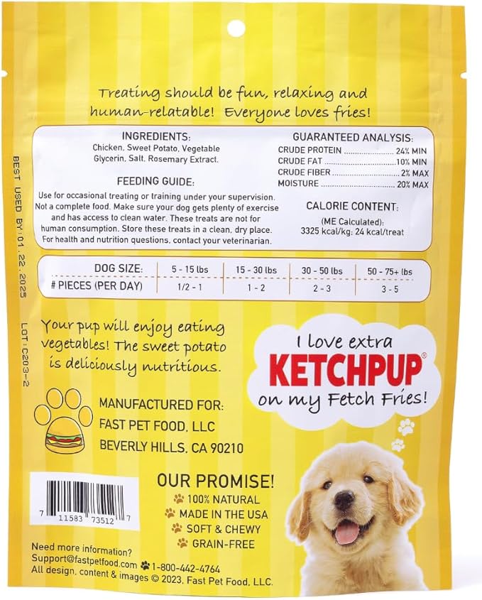 Chicken and Sweet Potato Dog Treats, Soft Chicken Jerky for Small and Large Breeds, Naturally Healthy, Made in The USA (5 oz)
