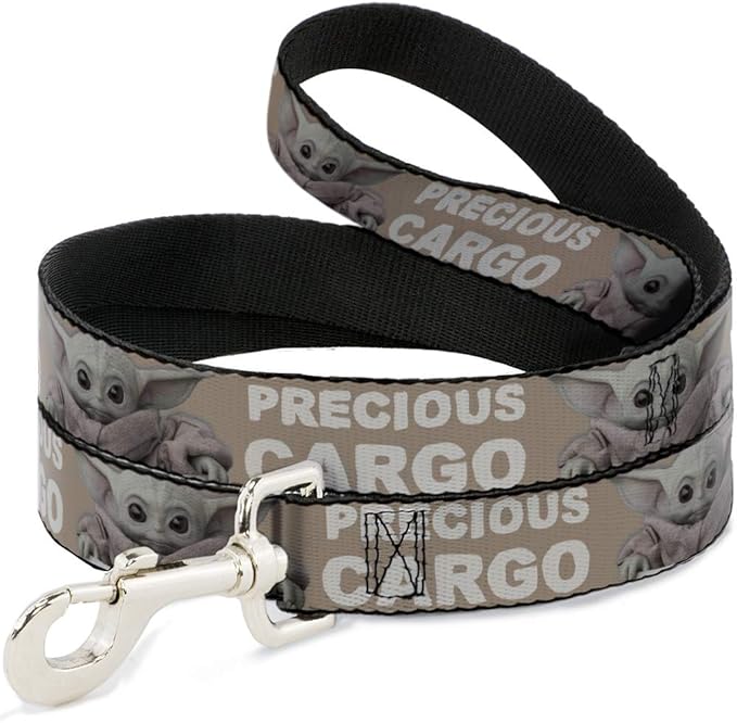 Star Wars Pet Leash, Dog Leash, Star Wars The Child Sitting Pose Precious Cargo Tan White, 6 Feet Long 0.5 Inch Wide